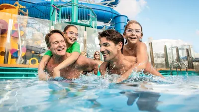 Pool deck aboard Norwegian Encore